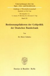 book Bestimmungsfaktoren der Geldpolitik der Deutschen Bundesbank