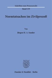 book Normtatsachen im Zivilprozeß