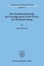 book Das Sozialstaatsprinzip des Grundgesetzes in der Praxis der Rechtsprechung