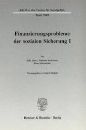 book Finanzierungsprobleme der sozialen Sicherung I