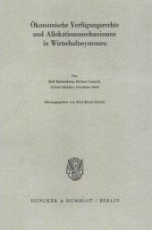 book Ökonomische Verfügungsrechte und Allokationsmechanismen in Wirtschaftssystemen