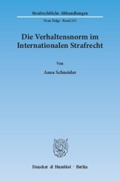 book Die Verhaltensnorm im Internationalen Strafrecht