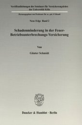 book Schadenminderung in der Feuer-Betriebsunterbrechungs-Versicherung