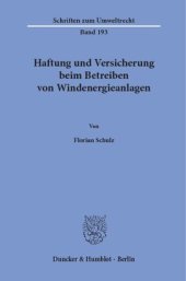 book Haftung und Versicherung beim Betreiben von Windenergieanlagen