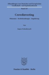 book Crowdinvesting: Phänomen – Rechtsbeziehungen – Regulierung