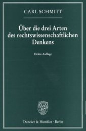 book Über die drei Arten des rechtswissenschaftlichen Denkens