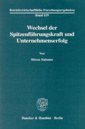 book Wechsel der Spitzenführungskraft und Unternehmenserfolg