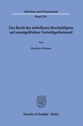 book Das Recht des mittellosen Beschuldigten auf unentgeltlichen Verteidigerbeistand