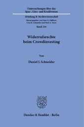 book Widerrufsrechte beim Crowdinvesting