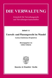 book Umwelt- und Planungsrecht im Wandel: System, Funktionen, Perspektiven