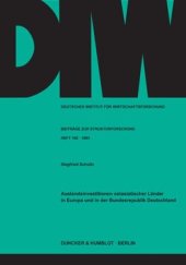 book Auslandsinvestitionen ostasiatischer Länder in Europa und in der Bundesrepublik Deutschland