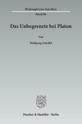 book Das Unbegrenzte bei Platon