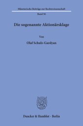 book Die sogenannte Aktionärsklage