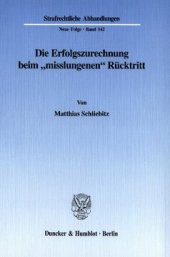 book Die Erfolgszurechnung beim »misslungenen« Rücktritt