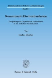 book Kommunale Kirchenbaulasten: Fortgeltung und Legitimation, insbesondere in den östlichen Bundesländern