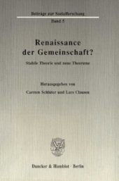 book Renaissance der Gemeinschaft?: Stabile Theorie und neue Theoreme