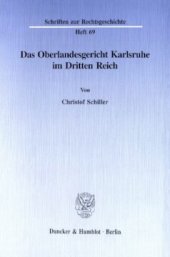 book Das Oberlandesgericht Karlsruhe im Dritten Reich