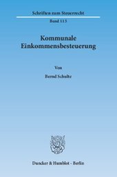 book Kommunale Einkommensbesteuerung