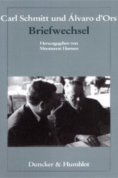 book Carl Schmitt und Ãlvaro d'Ors: Briefwechsel