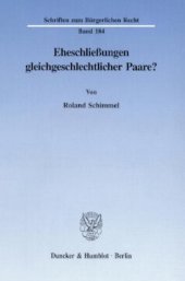 book Eheschließungen gleichgeschlechtlicher Paare?