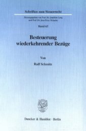 book Besteuerung wiederkehrender Bezüge