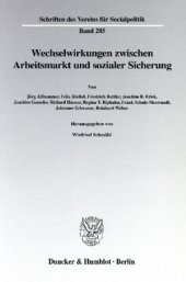 book Wechselwirkungen zwischen Arbeitsmarkt und sozialer Sicherung