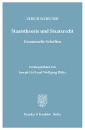 book Staatstheorie und Staatsrecht: Gesammelte Schriften. Hrsg. von Joseph Listl / Wolfgang Rüfner