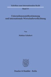 book Unternehmensmitbestimmung und internationale Wirtschaftsverflechtung