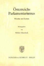 book Österreichs Parlamentarismus: Werden und System