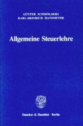 book Allgemeine Steuerlehre