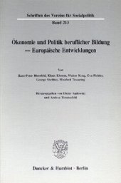 book Ökonomie und Politik beruflicher Bildung - Europäische Entwicklungen