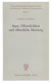 book Staat, Öffentlichkeit und öffentliche Meinung