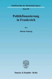 book Politikfinanzierung in Frankreich