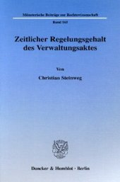 book Zeitlicher Regelungsgehalt des Verwaltungsaktes