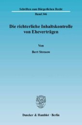 book Die richterliche Inhaltskontrolle von Eheverträgen