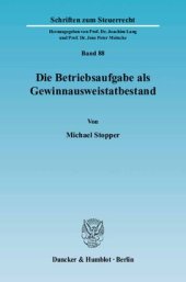 book Die Betriebsaufgabe als Gewinnausweistatbestand