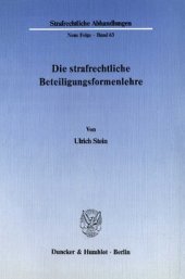 book Die strafrechtliche Beteiligungsformenlehre