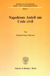 book Napoléons Anteil am Code civil