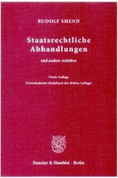 book Staatsrechtliche Abhandlungen: und andere Aufsätze