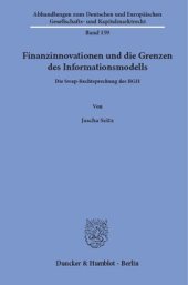 book Finanzinnovationen und die Grenzen des Informationsmodells: Die Swap-Rechtsprechung des BGH