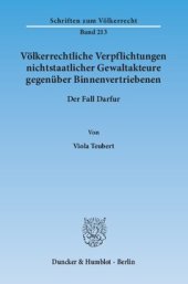 book Völkerrechtliche Verpflichtungen nichtstaatlicher Gewaltakteure gegenüber Binnenvertriebenen: Der Fall Darfur