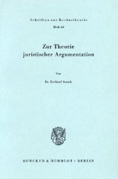 book Zur Theorie juristischer Argumentation