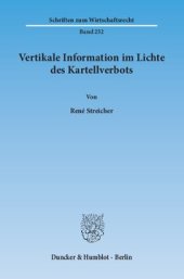 book Vertikale Information im Lichte des Kartellverbots