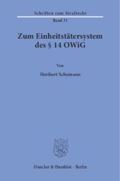 book Zum Einheitstätersystem des § 14 OWiG