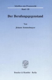 book Der Berufungsgegenstand