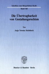 book Die Übertragbarkeit von Gestaltungsrechten