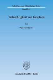 book Teilnichtigkeit von Gesetzen