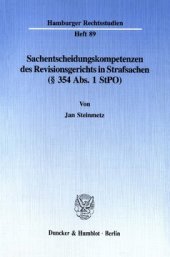 book Sachentscheidungskompetenzen des Revisionsgerichts in Strafsachen (§ 354 Abs. 1 StPO)