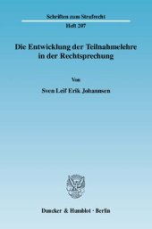 book Die Entwicklung der Teilnahmelehre in der Rechtsprechung