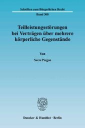 book Teilleistungsstörungen bei Verträgen über mehrere körperliche Gegenstände